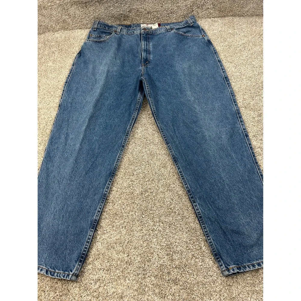 Levi Strauss Signature 545 Loose Fit Mens Blue Jeans 42x30 Vintage 90s #0759